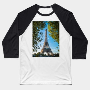 The Eiffel Tower Framed by Trees on the River Seine Baseball T-Shirt